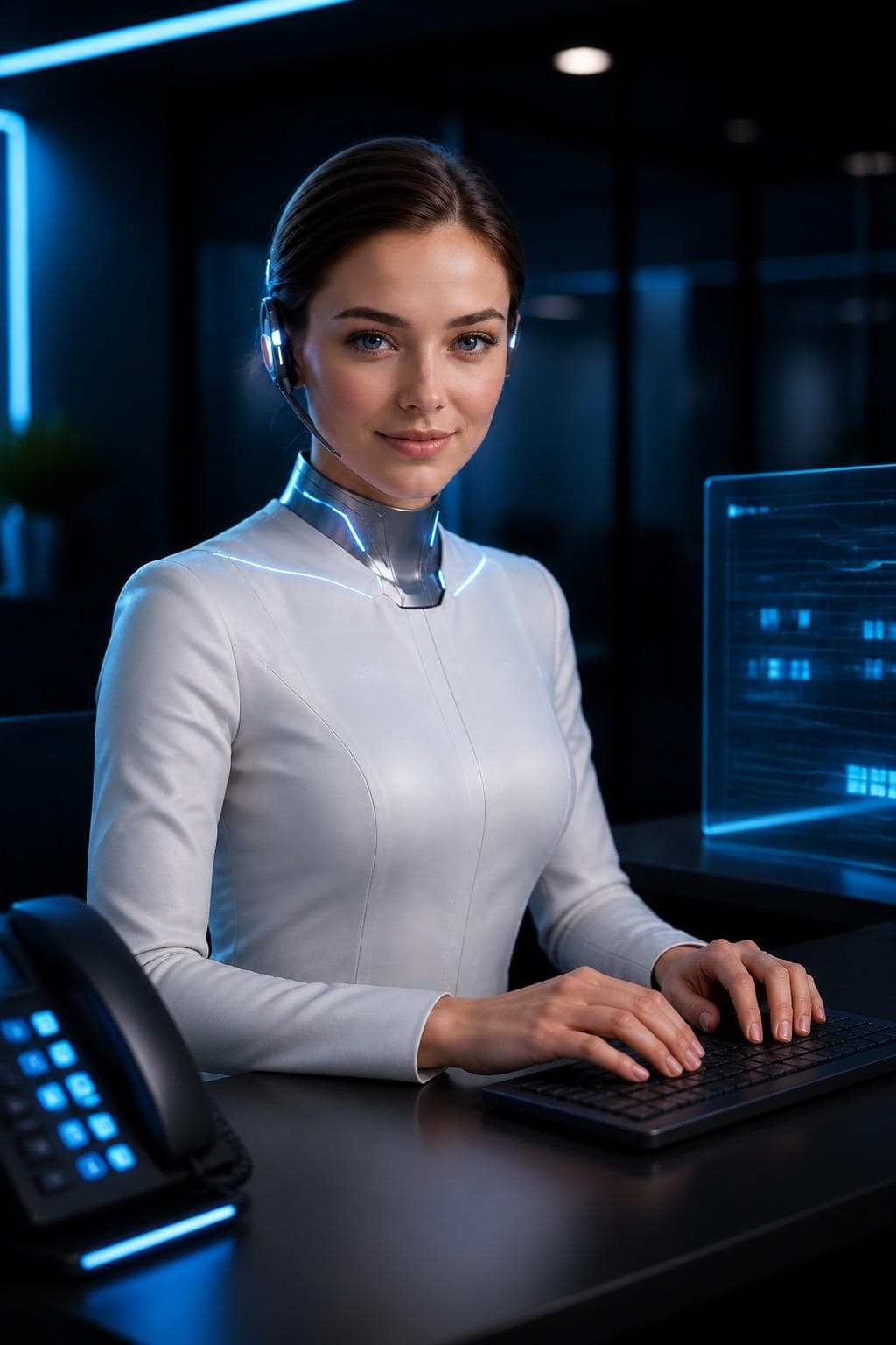 Die KI-Telefonassistentin von Brunsch Digital am Schreibtisch