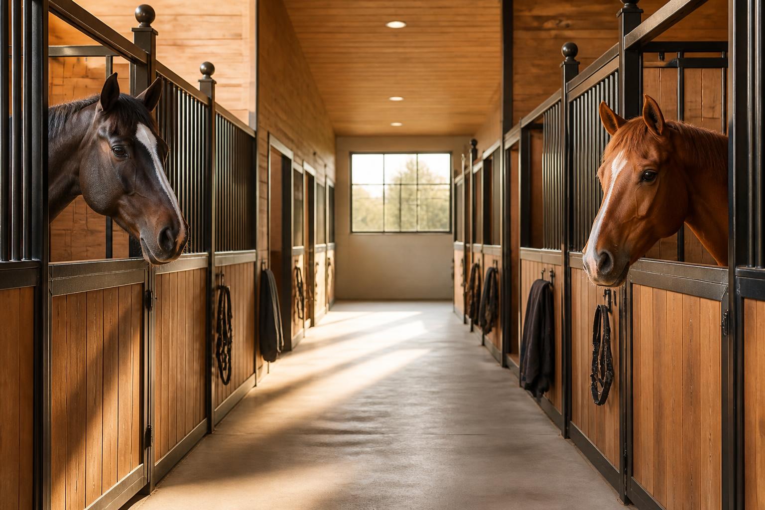 Stallgasse mit Boxen